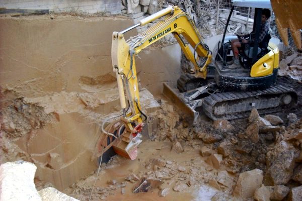 Tight access excavations for a basement in Sydney suburb.