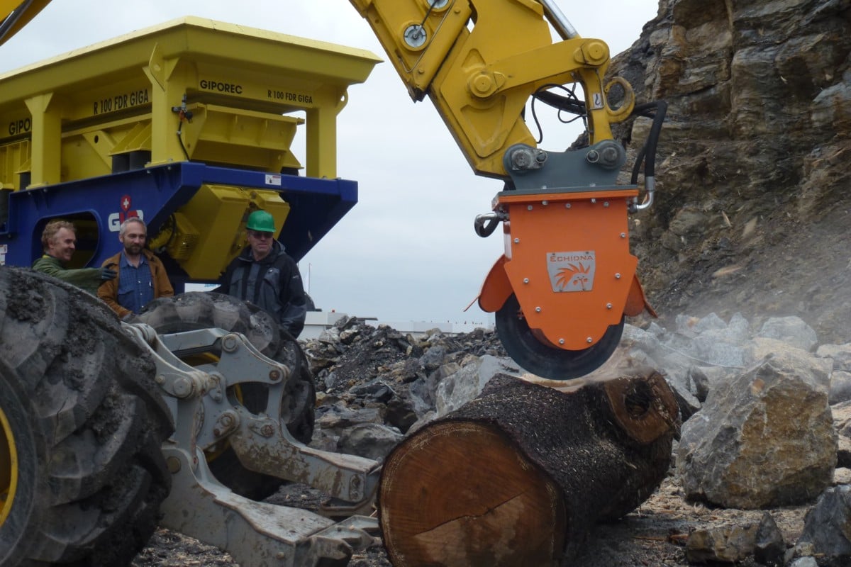 SG3 excavator stump grinder at Mokra exhibition, Czech Republic